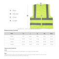 Custom Size And Logo High Visibility Safety Vest ANSI/ ISEA Standard Neon Yellow Reflective Work Waistcoat With Zipper